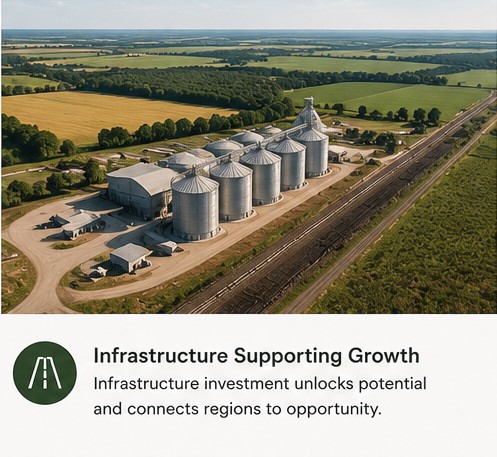 Infrastructure supporting growth.